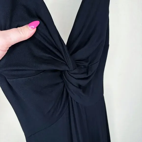 Free People Beach Harlow One Piece Deep V-Neck Knot Front Wide Leg Jumpsuit XS - Picture 5 of 14